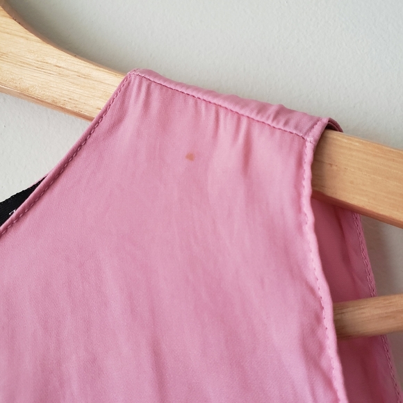 Zara Basics Pink Pleated High Neck Blouse - Picture 6 of 8